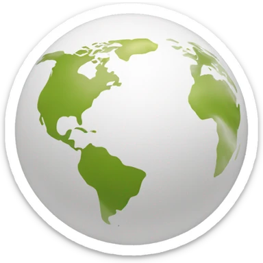 whi color globe emoji for language selection sticker