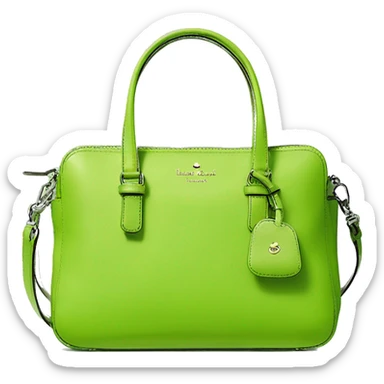 Realistic lime green kate spade satchel purse.  sticker