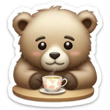 cozy bear like sleepy time tea sticker