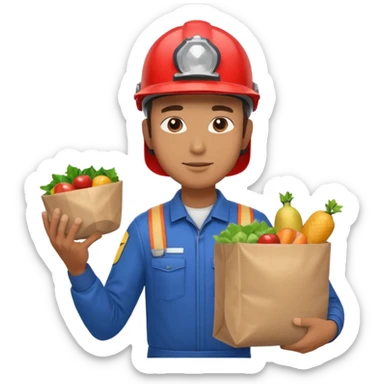 Food Delivery Courier man sticker