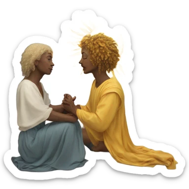 Moon and sun tarot reading sticker