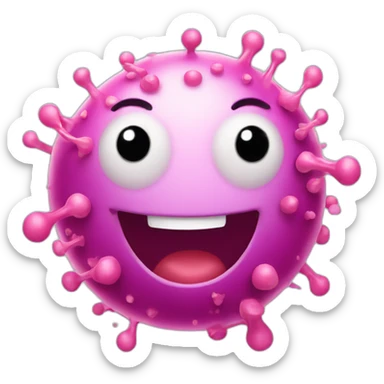 smiling Immune cell sticker