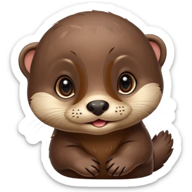 Cute baby otter sticker