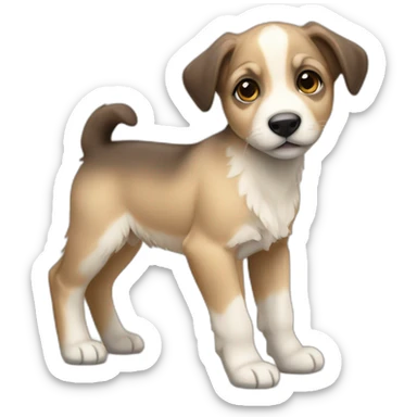 brie shepherd fawn puppy sticker