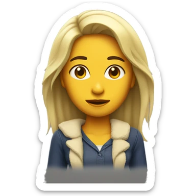 Chica enojada  sticker