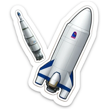 ariane 5 rocket with a armadillo sticker sticker