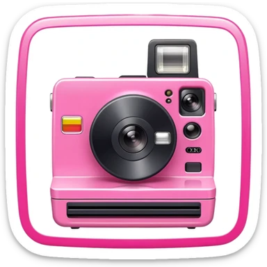 Pink Polaroid sticker