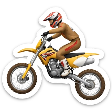 Faire une Roue arrière en moto cross sticker