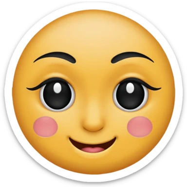 round wink emoji with tattoo machine sticker