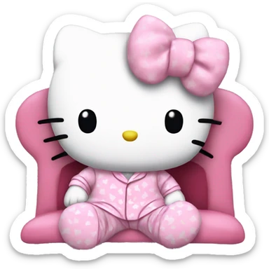 Hello Kitty en pyjama hello kitty  sticker