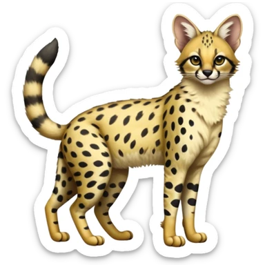 Serval-Genet-Civet-hybrid, full body sticker