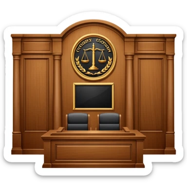 court room items sticker
