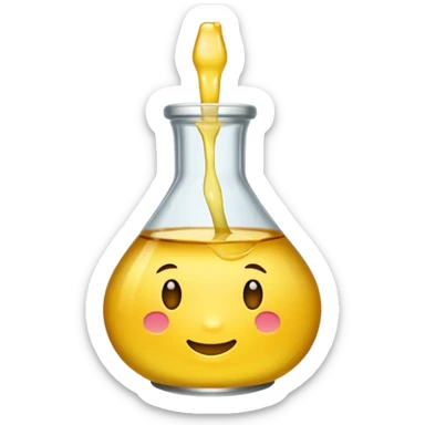 une bouteille d’eau rempli d’un liquide jaune sticker