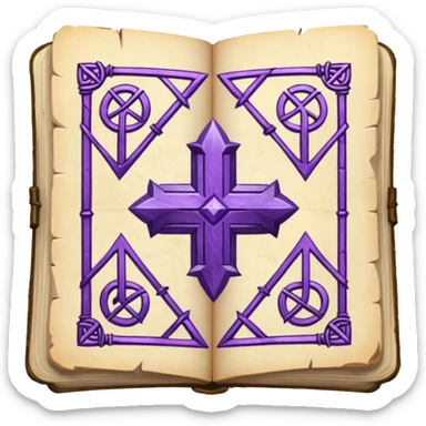 glitter purple Runic Manuscript sticker