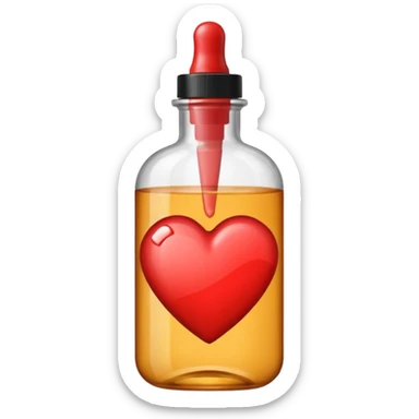 Heart shaped foundation bottle  sticker
