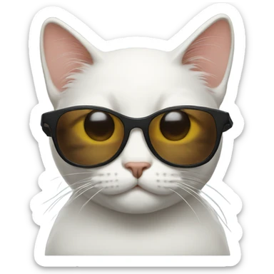 Cat with sunglasses sticker