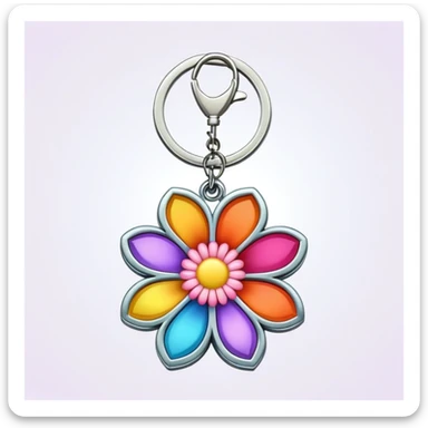 flower keychain sticker