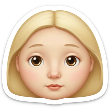 Short, rounded face

Puffy cheeks, high facial fat retention

Large, round or slightly drooped eyes

Small button nose

Soft, gentle aura sticker