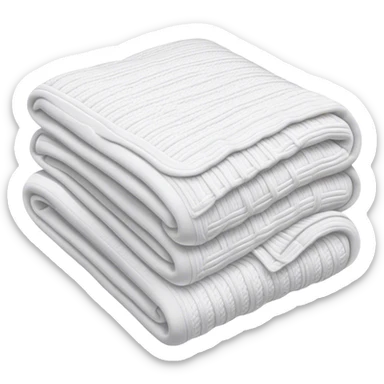 White folded knit blanket sticker