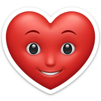 Heart with a face sticker