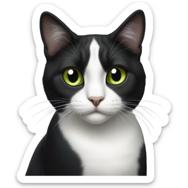 Tuxedo cat sticker