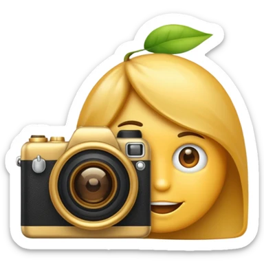 Emoji avec un appareil photo sticker
