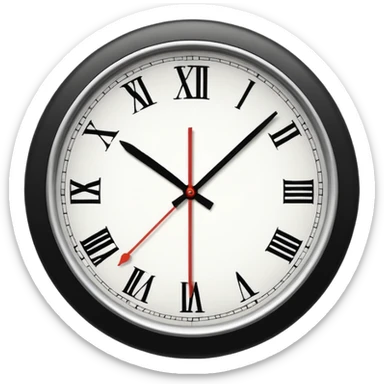 clock showing 7 am sticker