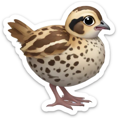 New born quail sticker