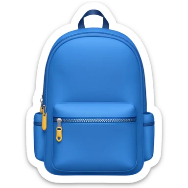 a blue kid Backpack with zip sticker