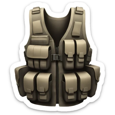 black tactical vest sticker