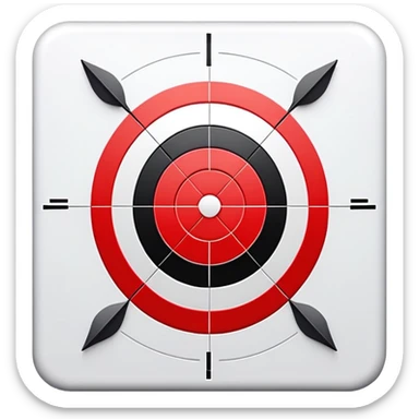 square target with crosshairs sticker