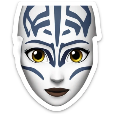 Ahsoka Tano (Star Wars The Clone Wars Season 7) (Portrait, front facing, Apple iOS 17 style) sticker