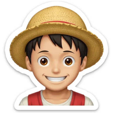 Luffy smiling sticker