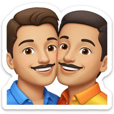 Gay couple kiss latino  sticker