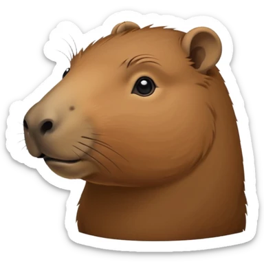 Create a capybara less like a chipmunk sticker