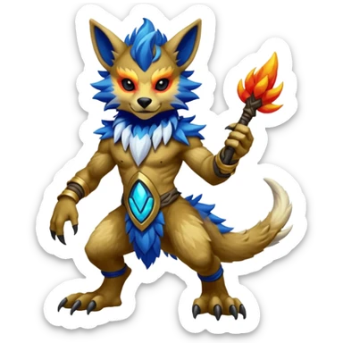 Anthro Vernid-WickerBeast-Protogen-Primagen-Fakémon Full Body sticker