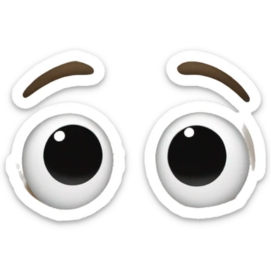 Nervous hiding face sticker