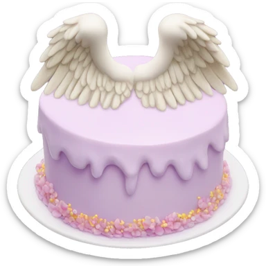 angel wings cake sticker