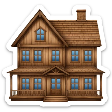 biggest wood house sticker
