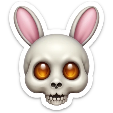tête de mort + oreille de lapin + yeux GG sticker