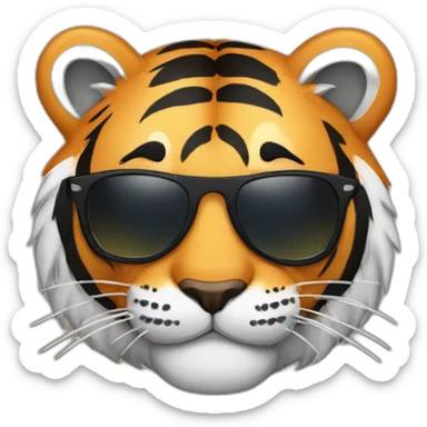 Tiger with sunglasses  sticker