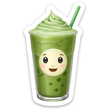iced matcha latte  sticker