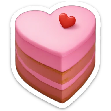 Heart-shaped cake sticker