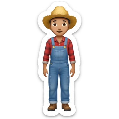 High resolution of  full body farmer sticker