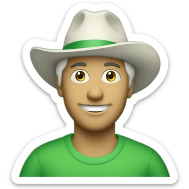 tenn with green shirt with texture of "Kirmes Großburschla" sticker