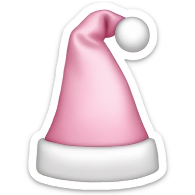 Light pink Santa hat with sparkly snowflakes  sticker
