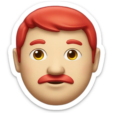 fat red amongus impostor sticker