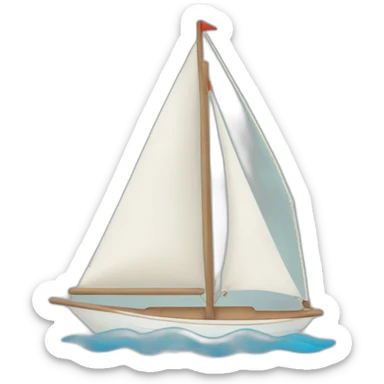 A minimal sailboat sticker