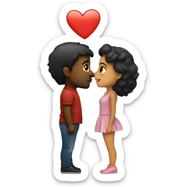 Kiss love girl and man sticker