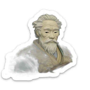 Hokusai in the style of Van Gogh sticker